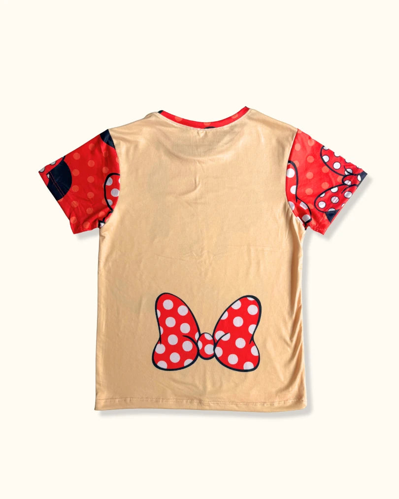 Pijama de Minnie Mouse 🎀 - Conjunto de 2 piezas en tela piel de durazno