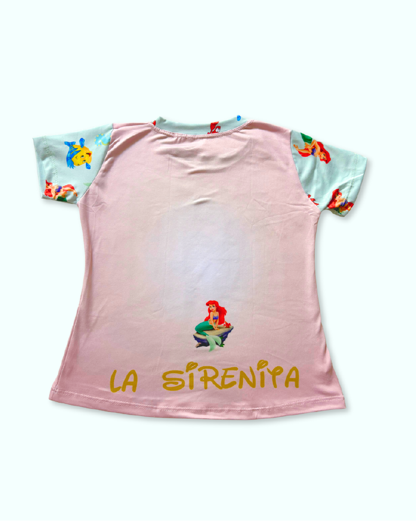 Pijama de La Sirenita para niñas | Conjunto en tela piel de durazno