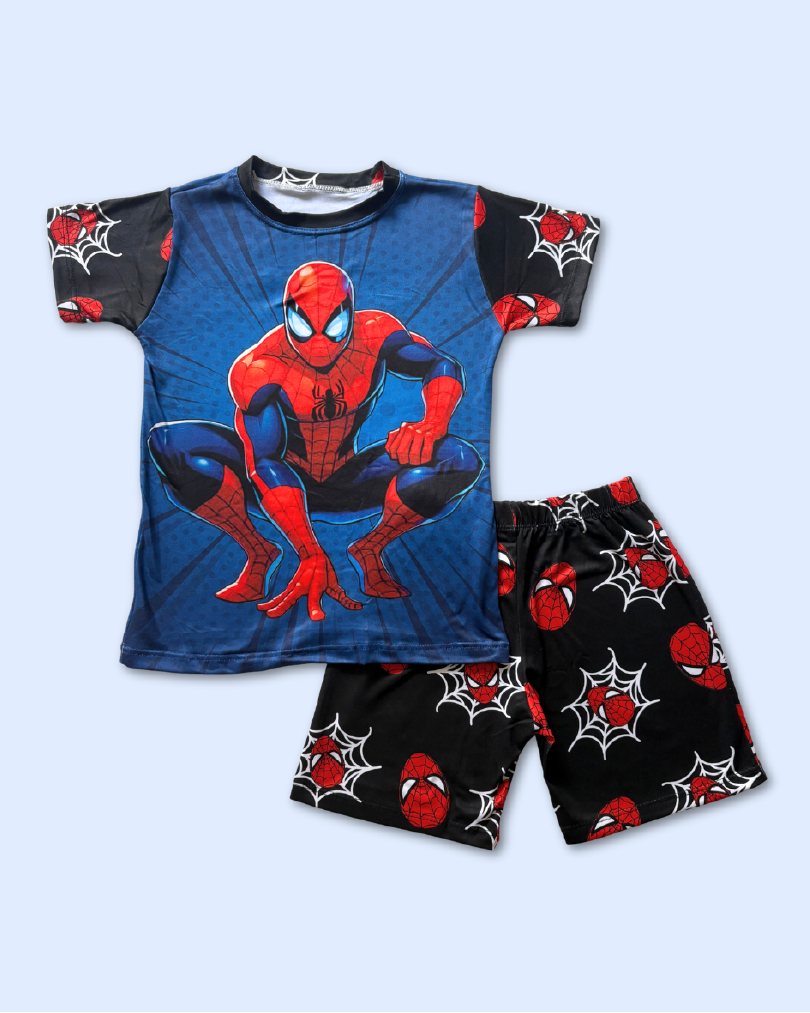 Pijama de Spiderman para niños | Conjunto en tela piel de durazno