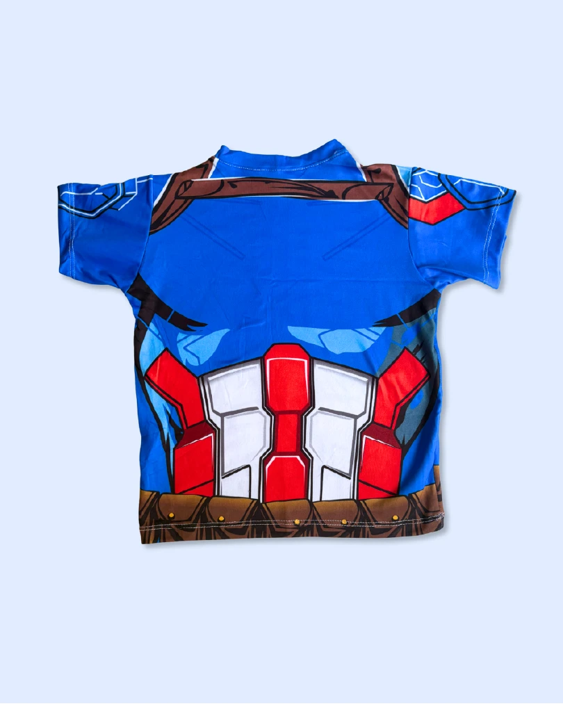 Pijama disfraz del Capitán América para niños | Conjunto en tela piel de durazno
