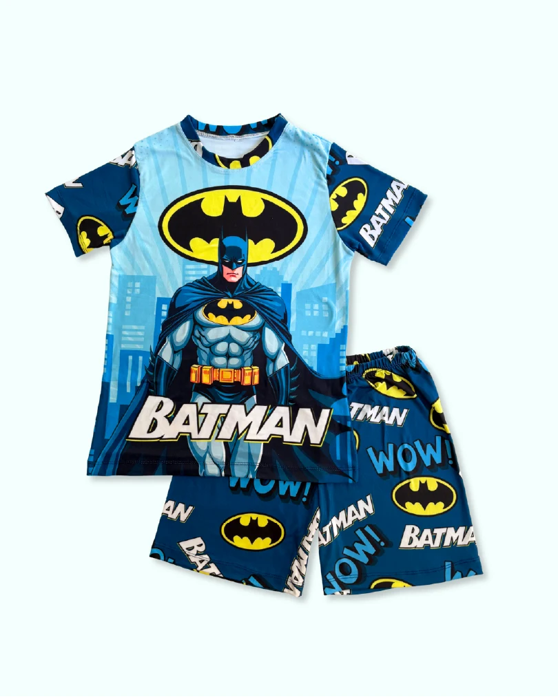 Pijama de Batman para niños | Conjunto en tela piel de durazno