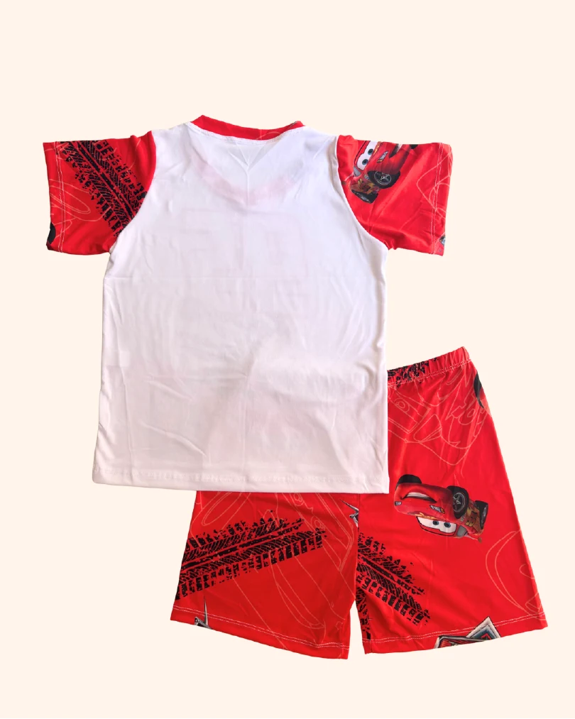Pijama de Rayo McQueen para niños | Conjunto en tela piel de durazno