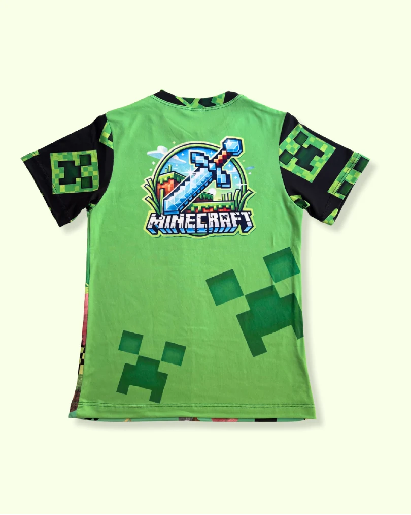Pijama Minecraft para niños | Conjunto de 2 piezas en tela piel de durazno