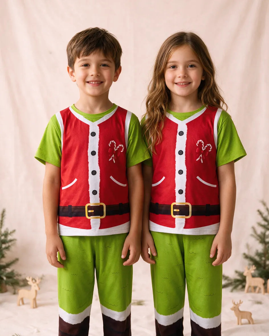 Pijama Disfraz de Grinch - Manga Corta y Pantalón