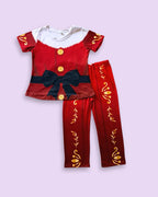Pijama Disfraz de Mapá Noel para Niña - Manga Corta y Pantalón