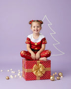 Pijama Disfraz de Mapá Noel para Niña - Manga Corta y Pantalón