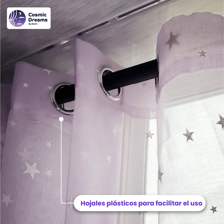 Par de Cortinas Mágicas que brillan en la oscuridad