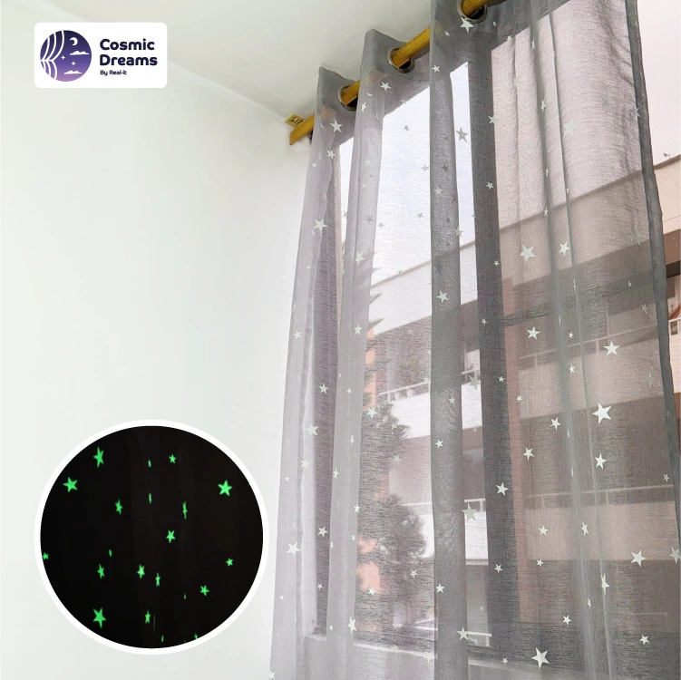Par de Cortinas Mágicas que brillan en la oscuridad