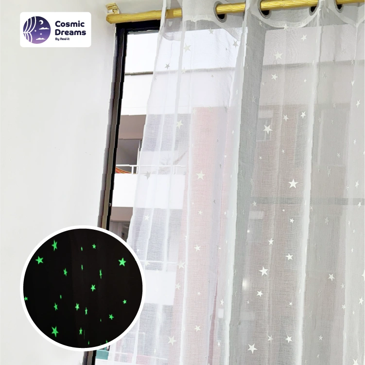 Par de Cortinas Mágicas que brillan en la oscuridad