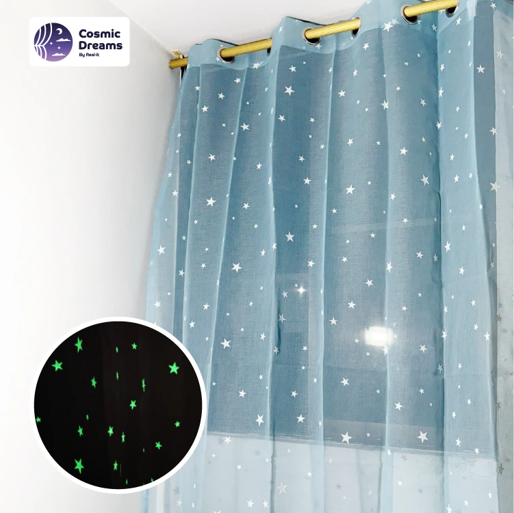 Par de Cortinas Mágicas que brillan en la oscuridad