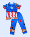 Pijama Disfraz de Capitán América para Niño - Manga Corta y Pantalón