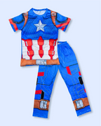 Pijama Disfraz de Capitán América para Niño - Manga Corta y Pantalón