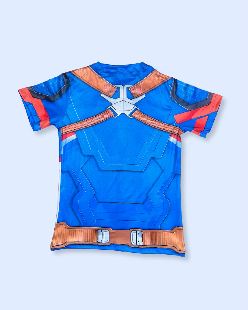 Pijama Disfraz de Capitán América para Niño - Manga Corta y Pantalón