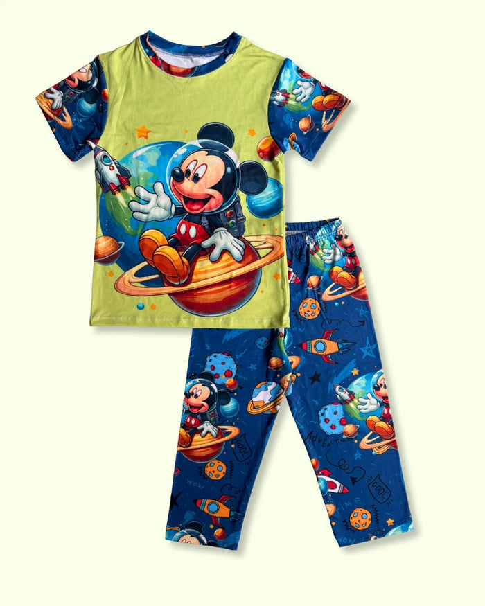 Pijama de Mickey Mouse Astronauta - Conjunto de 2 piezas en tela piel de durazno