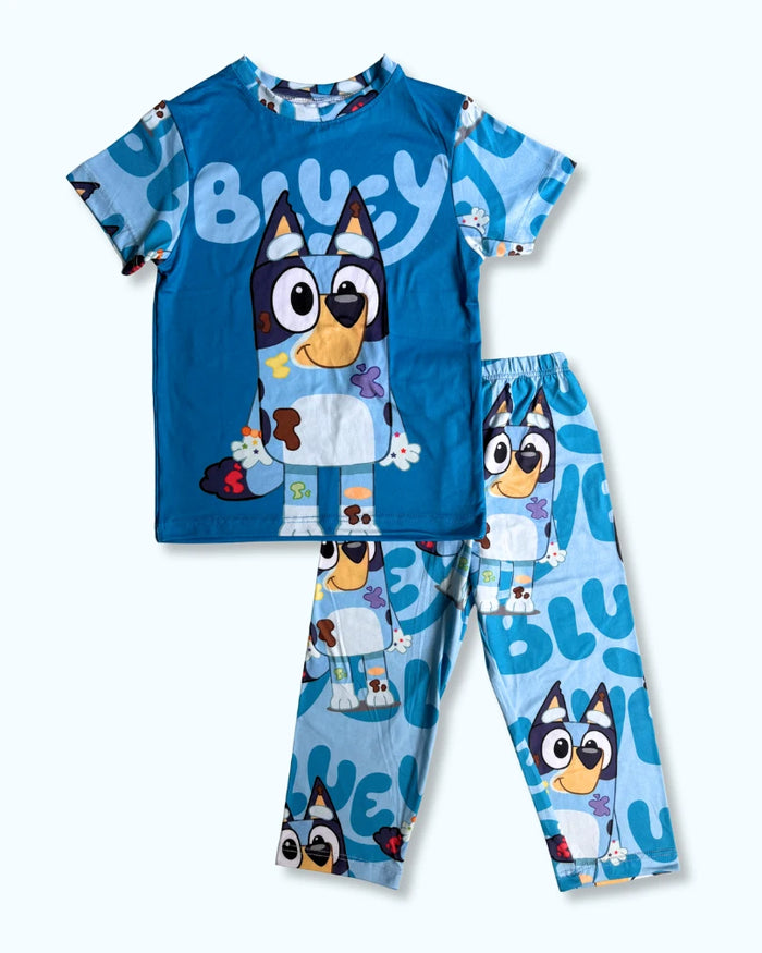 Pijama de Bluey para niños | Conjunto de 2 piezas en Tela piel de Durazno