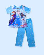 Pijama de Frozen para Niña - Manga Corta y Pantalón