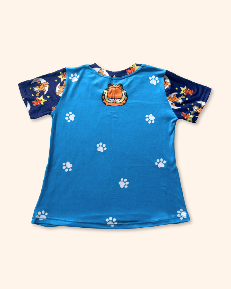 Pijama de Garfield para niños | Conjunto en tela piel de durazno