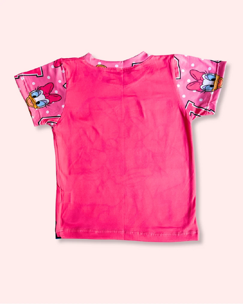 Pijama de Daisy Duck para niñas | Conjunto 2 piezas en tela piel de durazno